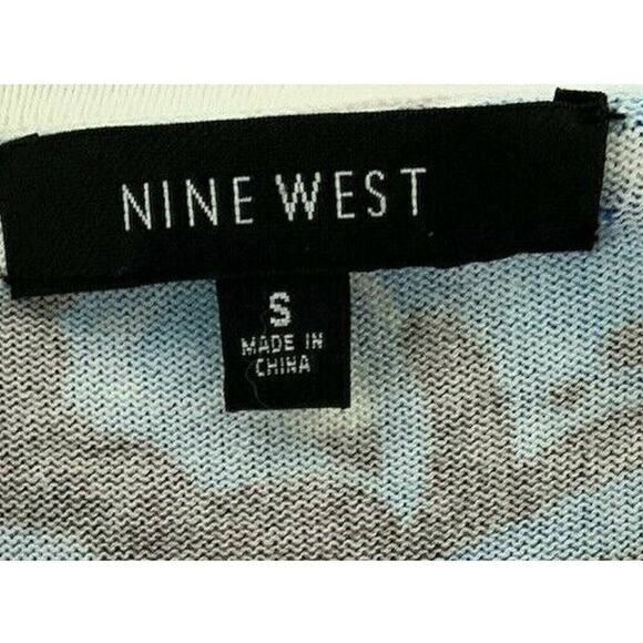 Nine West Cardigan Sweater Women's Size Small Floral Multicolor Button Front Top - Picture 4 of 5